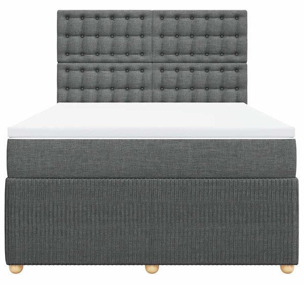 Box spring postel s matrací tmavě šedá 160x200 cm textil 3294422