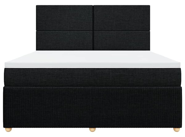 Box spring postel s matrací černá 180x200 cm textil 3292130