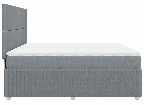 Box spring postel s matrací světle šedá 180 x 200 cm textil 3292128