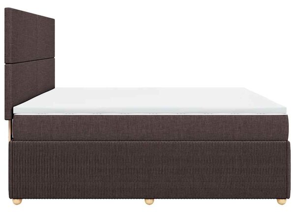 Box spring postel s matrací tmavě hnědá 180x200 cm textil 3292131