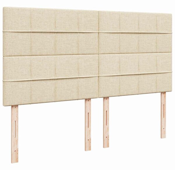 Box spring postel s matrací krémová 180x200 cm textil 3292140