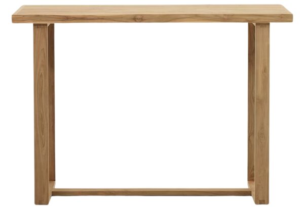 Teakový zahradní barový stůl Kave Home Canadell 140 x 70 cm