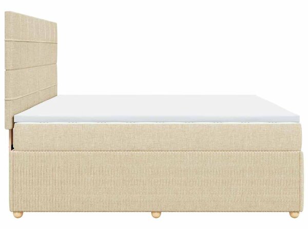 Box spring postel s matrací krémová 180x200 cm textil 3292140