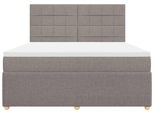 Box spring postel s matrací taupe 180x200 cm textil 3294439