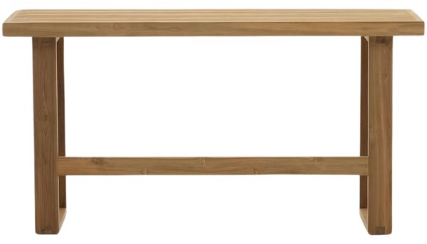 Teaková zahradní vysoká lavice Kave Home Canadell 130 cm