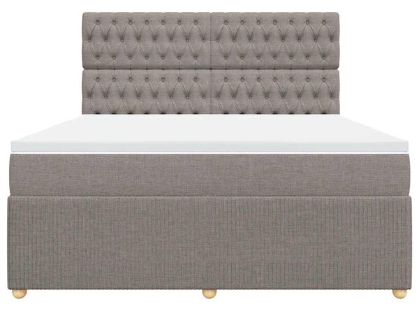 Box spring postel s matrací taupe 180x200 cm textil 3294446