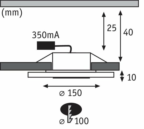 Paulmann Zápustné svítidlo Premium Whirl LED 3x6W 3000K 18VA 350mA 925.43 P 92543