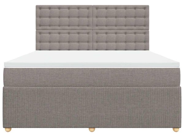 Box spring postel s matrací taupe 180x200 cm textil 3294453