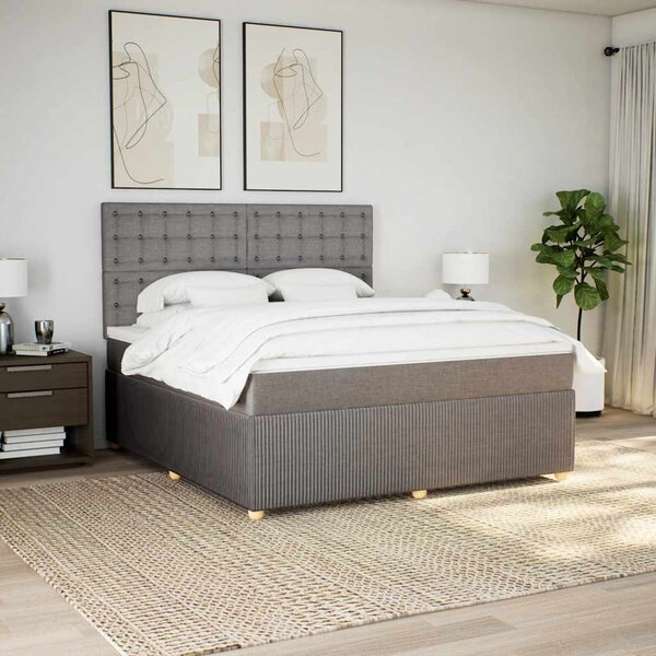 Box spring postel s matrací taupe 180x200 cm textil 3294453