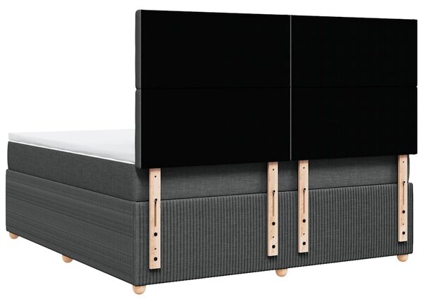 Box spring postel s matrací tmavě šedá 180x200 cm textil 3292150