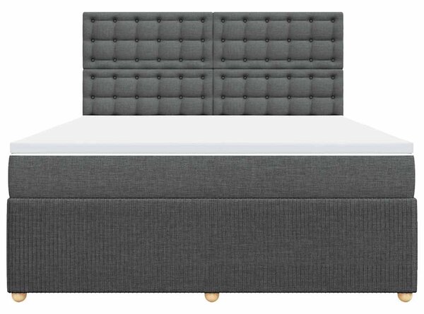 Box spring postel s matrací tmavě šedá 180x200 cm textil 3292150