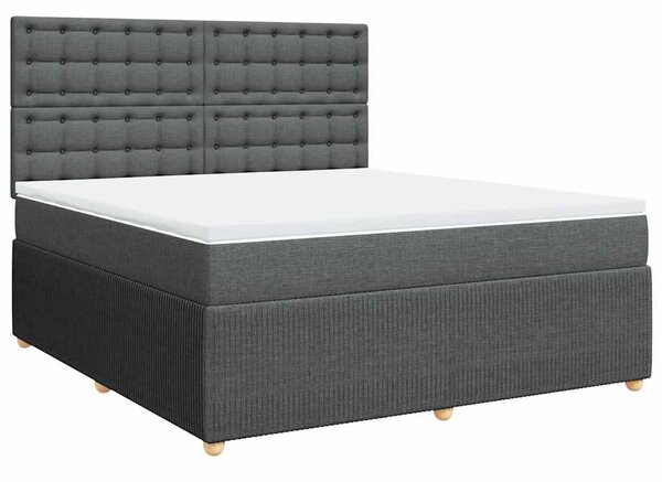 Box spring postel s matrací tmavě šedá 180x200 cm textil 3292150