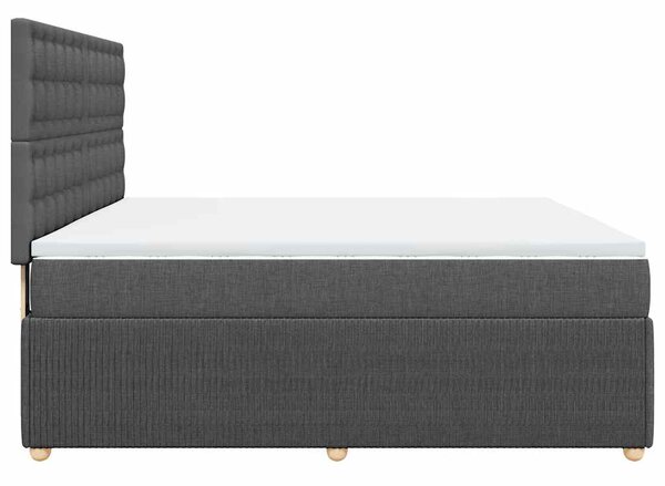 Box spring postel s matrací tmavě šedá 180x200 cm textil 3292150