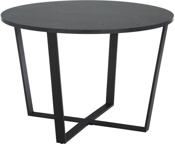Kulatý jídelní stůl s deskou v mramorovém vzhledu Amble, Ø 110 cm