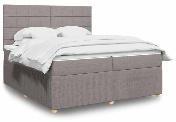 Box spring postel s matrací taupe 200x200 cm textil 3292167