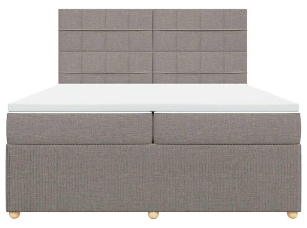 Box spring postel s matrací taupe 200x200 cm textil 3292167
