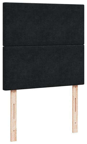 Box spring postel s matrací černá 80 x 200 cm samet 3292186