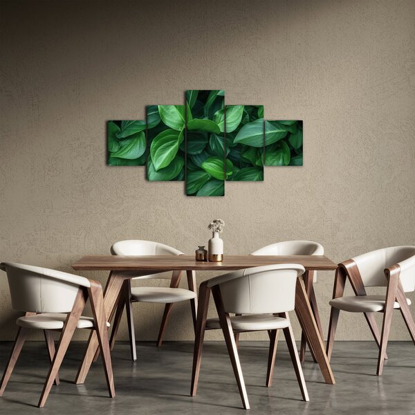 Obraz - Zelené listy (125x70 cm)