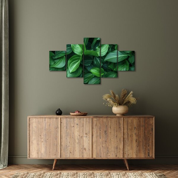 Obraz - Zelené listy (125x70 cm)