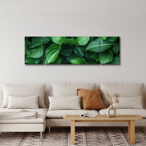 Obraz - Zelené listy (170x50 cm)