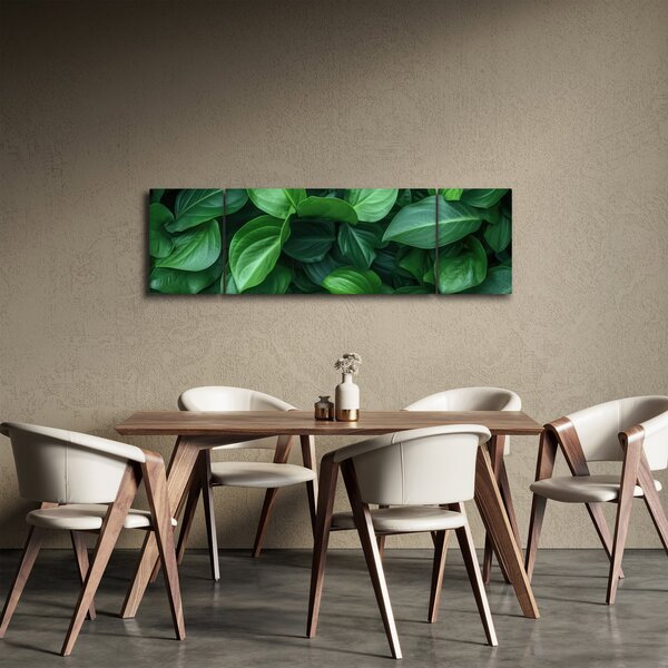 Obraz - Zelené listy (170x50 cm)