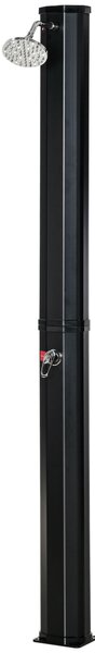 Outsunny 55° Solární Sprcha do Zahrady, 35L Sprcha s Mísicím Ventilem pro Bazén a Kempování, Černá | Aosom