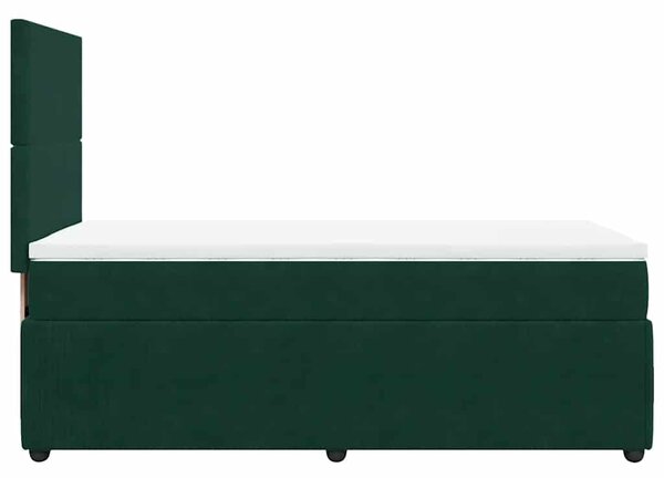 Box spring postel s matrací tmavě zelená 80 x 200 cm samet 3294487