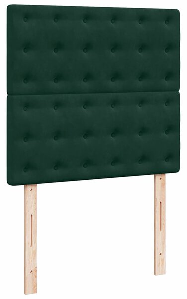 Box spring postel s matrací tmavě zelená 90x190 cm samet 3292229