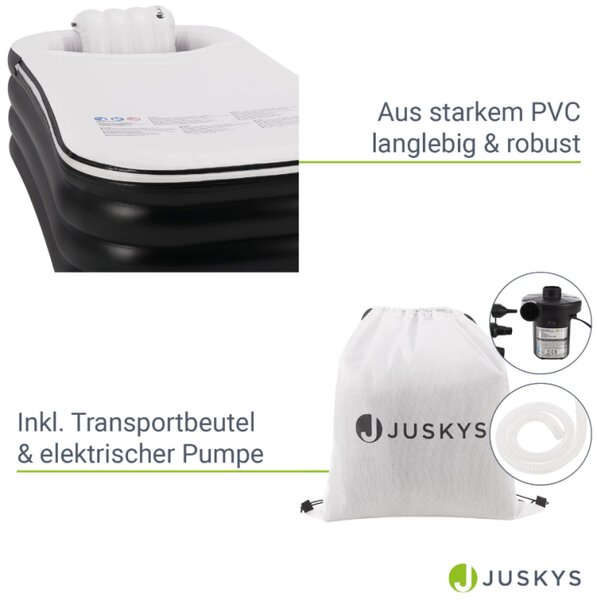Skládací nafukovací vana s elektrickou pumpou, 300 l