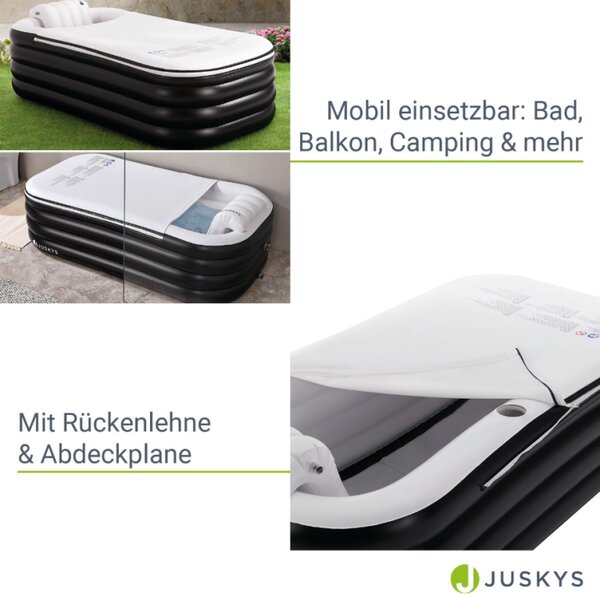 Skládací nafukovací vana s elektrickou pumpou, 300 l