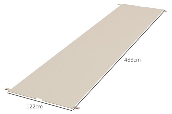 Outsunny Kryt na altán 3x3 m, polyester 180g/m² s kapsami a popruhy na sloupky, UV30+, 488x122 cm, Khaki | Aosom