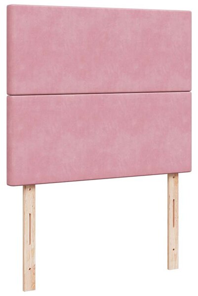 Box spring postel s matrací růžová 120x190 cm samet 3292285
