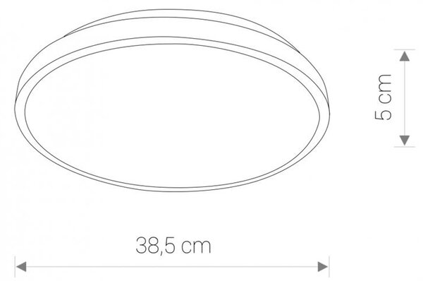 Svítidlo Nowodvorski AGNES ROUND LED 22W BLACK 8204