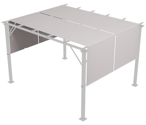 Outsunny Kryt na altán 3x3 m, polyester 180g/m² s kapsami a popruhy na sloupky, UV30+, 488x122 cm, Khaki | Aosom