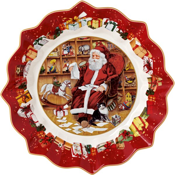 Villeroy & Boch Toy's Fantasy mísa, Santa čte dopisy, Ø 25 cm 14-8332-3635