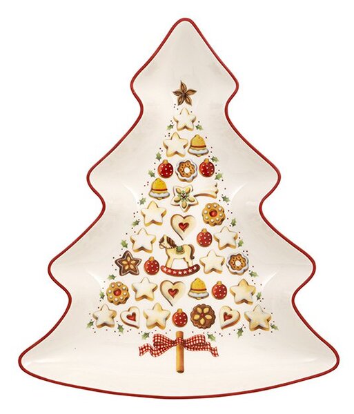 Mísa ve tvaru vánočního stromku, 26,5 cm Winter Bakery Delight Villeroy & Boch (Barva bílá + červená)