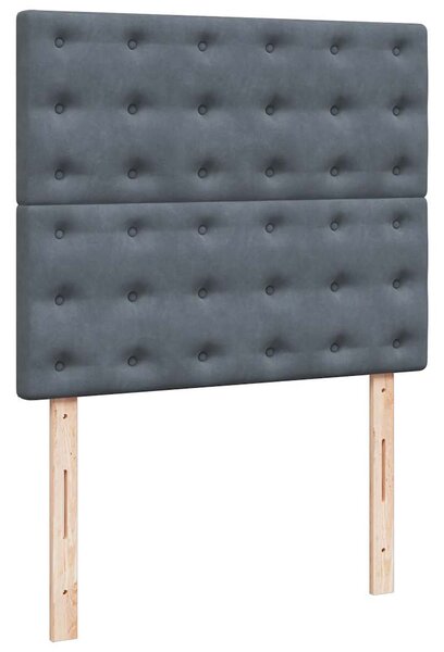 Box spring postel s matrací tmavě šedý 120x190 cm samet 3292299