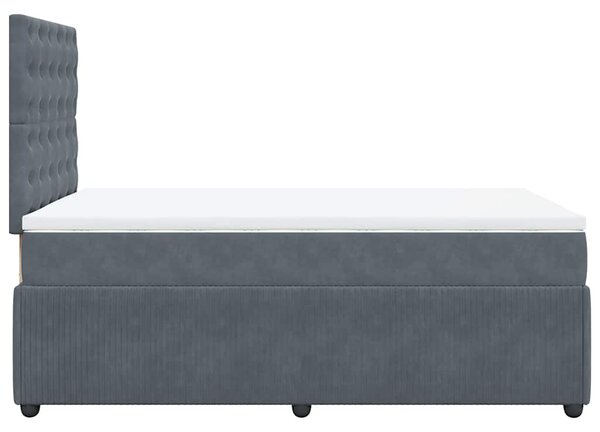 Box spring postel s matrací tmavě šedý 120x190 cm samet 3292299