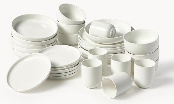 Sada porcelánového nádobí Nessa, pro 6 osoby (30 dílů)