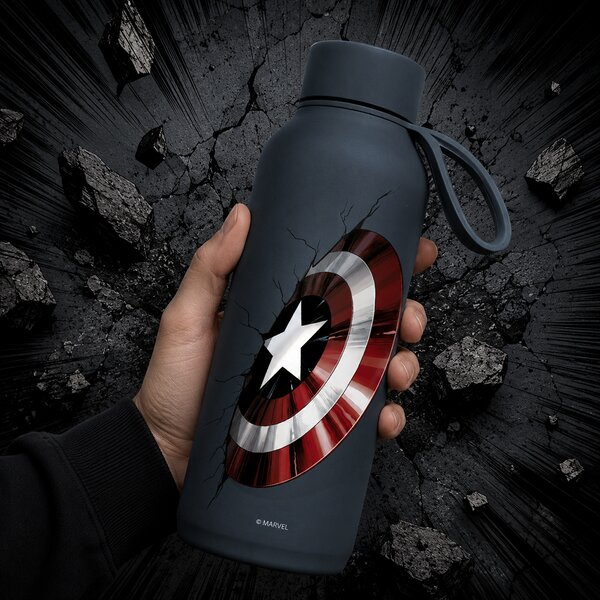 Nerezová termoláhev s poutkem Solid, 510ml, Quokka, Captain America