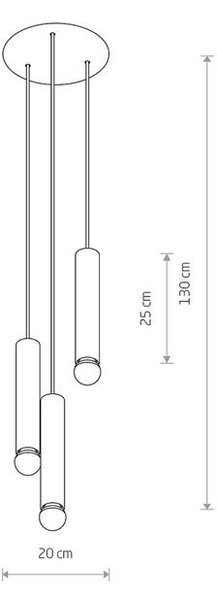 Závěsné svítidlo Nowodvorski BATON SOLID BRASS III 7855