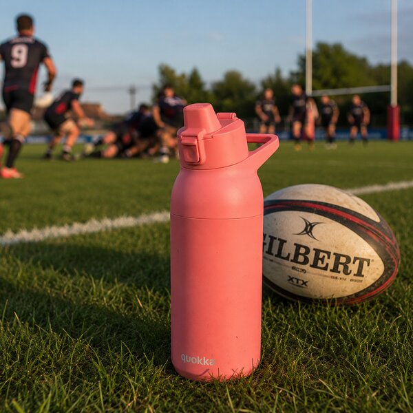 Nerezová sportovní láhev s pítkem Tide, 700ml, Quokka, broskvová