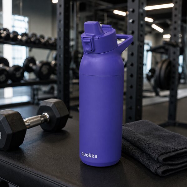 Nerezová sportovní láhev s pítkem Tide, 700ml, Quokka, modrá