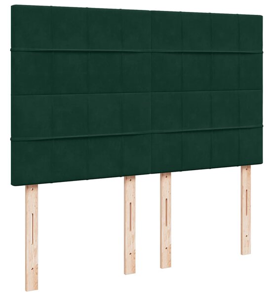 Box spring postel s matrací tmavě zelená 140x190 cm samet 3292337