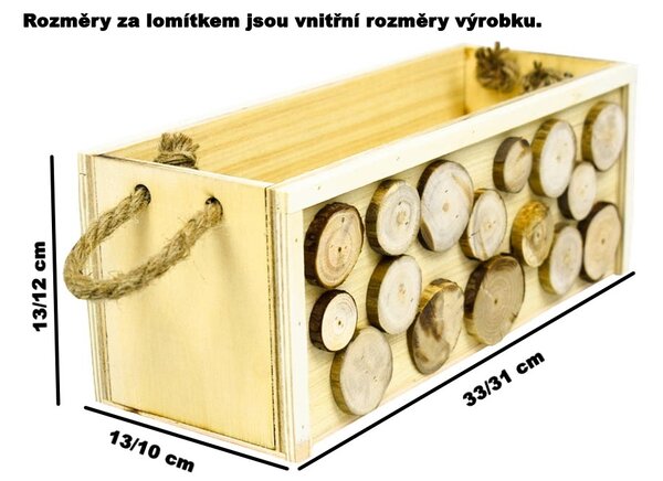 Dřevěný obal na květiny