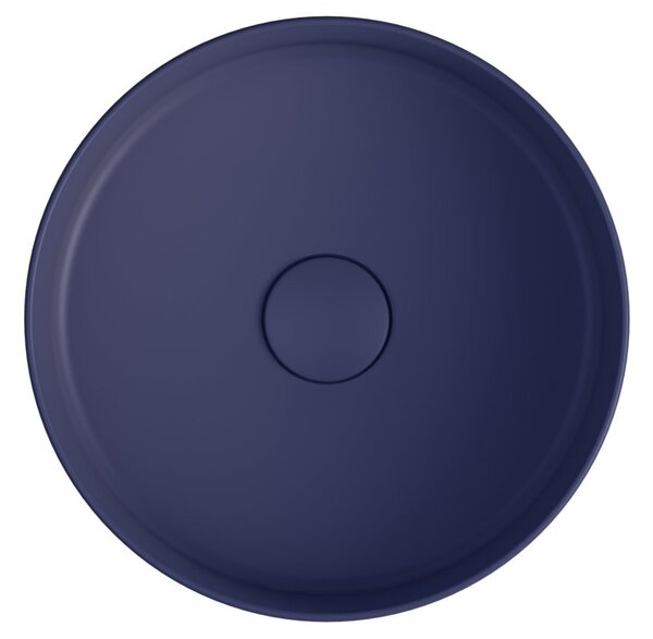 Sapho, INFINITY ROUND keramické umyvadlo na desku, průměr 36x12 cm, Isvea Blue, 10NF65036-2Z