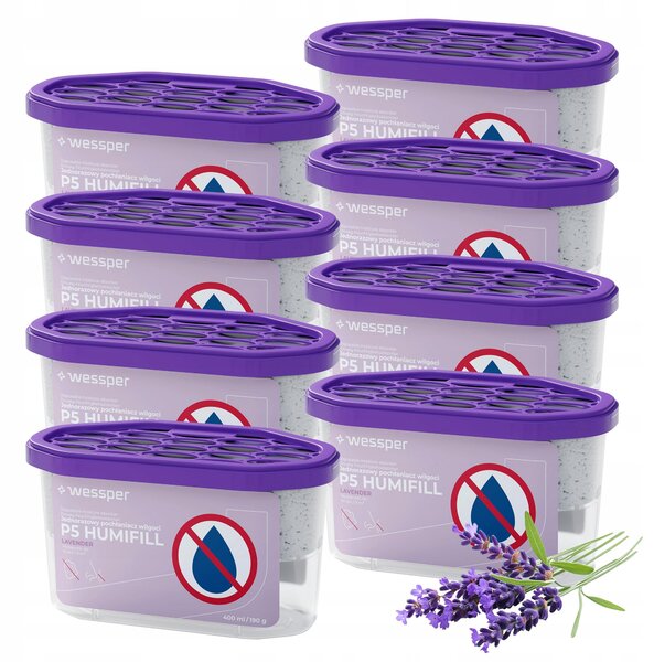 Pohlcovač vlhkosti Wessper P5 HUMIFILL 400 ml - levandulový - 10 kusů