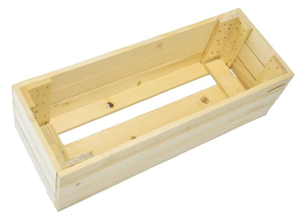 Dřevěný truhlík přírodní 30 cm