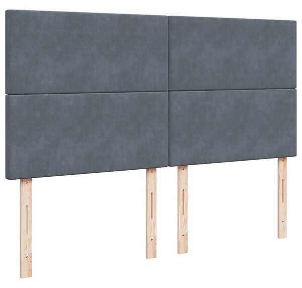 Box spring postel s matrací tmavě šedá 180x200 cm samet 3292401