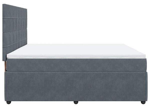 Box spring postel s matrací tmavě šedá 180x200 cm samet 3292407